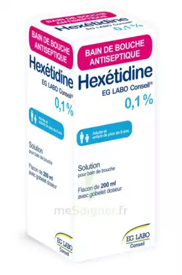 Hexetidine Eg Labo Conseil 0,1 %, Solution Pour Bain De Bouche 200ml à VILLEFONTAINE