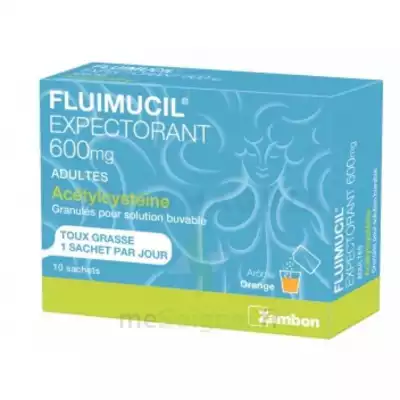 Fluimucil Expectorant Acetylcysteine 600 Mg Glé S Buv Adultes 10sach